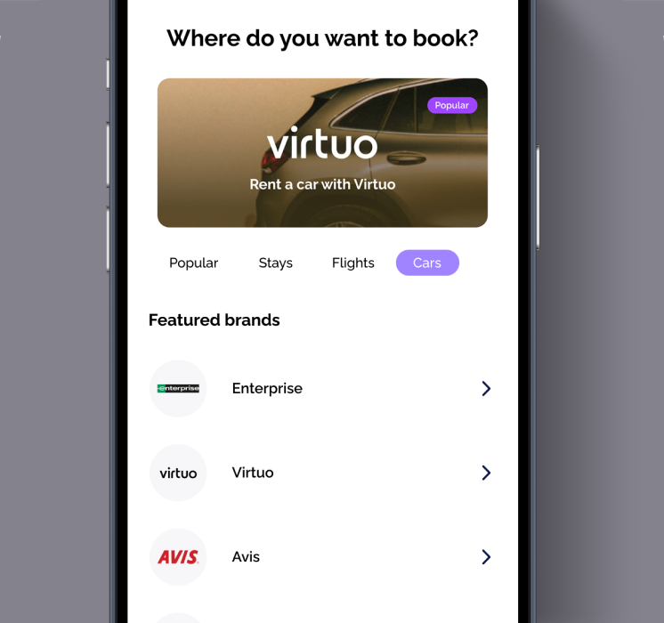 Vuelo car rental search form for Paris, France